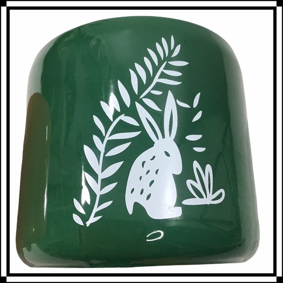 Ceramic Flower Pot Set of 3 Wolf Rabbit Moose 4.5” diameter - Picture 5 of 11